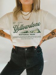 Yellowstone Shirt Vintage National Park Gift Yellowstone T Shirt Wyoming Shirt Midwest Retro Outdoors Tee Camping Tshirt