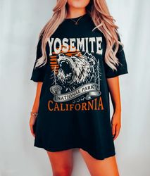 Yosemite National Park Tee Comfort Colors Vintage California Bear Boho Hippie Clothes Oversized T Shirt Camping Hiking S