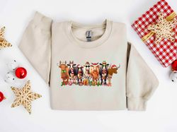 Christmas Cow Sweatshirt, Christmas Sweatshirt, Farm Christmas Shirt, Womens Christmas Shirt, Cute Cow Christmas Shirt,