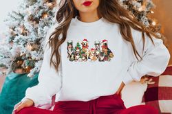 Christmas Dog Sweatshirt, Christmas Santa Dog Sweater, Retro Christmas Shirt, Merry Woofmas Sweatshirt, Christmas Dog Sw