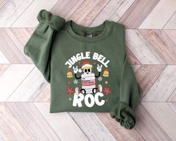 Christmas Nurse Sweatshirt, Jingle Bell Rock, Funny Retro Roc Xmas, Critical Care Tshirt, Holiday CRNA T-Shirt, ICU Nurs