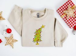 Christmas Tree Sweatshirt, Funny Christmas Shirt, Women Holiday Sweatshirt, Winter Sweatshirt, Christmas Crewneck, Chris