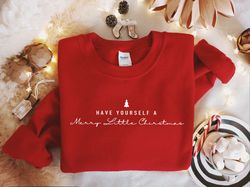 Have Yourself A Merry Christmas Sweatshirt, Minimal Christmas Shirt, Merry and Bright Christmas Shirt, Holiday Sweater,