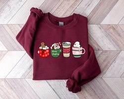 Nurse Christmas Coffee Sweatshirt, Christmas Shirt, Nurse Gift for Woman, Cute Gingerbread Latte Sweater, Christmas Nurs