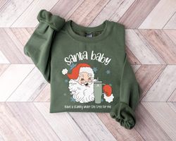 santa baby sweatshirt, christmas santa claus sweatshirt, for women christmas shirt, xmas gifts, retro santa sweatshirt,