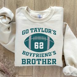 Go Taylor's Boyfriend's Brother Sweatshirt, Swift Kelce Eagles Crewneck, Women's Football Philadelphia Eagles Fan Gift S