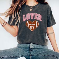 Swift Kelce Lover Shirt, Comfort Colors Kelce 87 TShirt, Football Swiftie Love Tee, Swift Chiefs Gameday Outfit, Distres