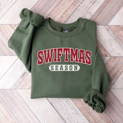 Swiftmas Season Sweatshirt, Vintage Weathered Holiday Christmas Crewneck Sweatshirt, Swiftie Eras Tour Christmas Gift, S