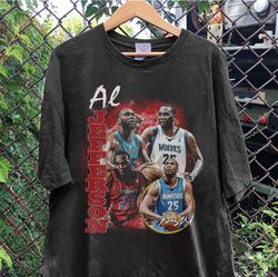 Vintage 90s Graphic Style Al Jefferson T-Shirt, Al Jefferson Shirt, Minnesota basketball Shirt, Vintage Oversized Sport