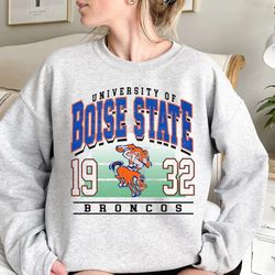 Vintage Boise State Broncos Mascot Sweatshirt, Retro Boise State Football Sweatshirt, NCAA Football Shirt, Greatest Gift