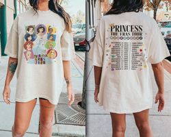 Princess Eras Tour T-Shirt, Disney princess Sweatshirt, Disneyland shirt, Disney Princess, disney world shirt, magic kin