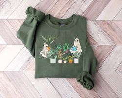 Ghost Plant Lady Sweatshirt, Ghost Plant Tshirt, Halloween Plants Shirt, Halloween Ghost Hoodie, Funny Gift for Plant Lo