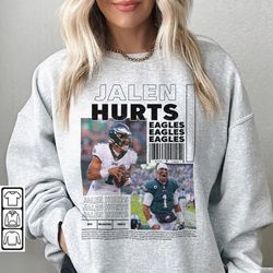 Jalen Hurts Philadelphia Football Merch Shirt, Kelce Vintage 90s Bootleg inspired Tee, Football Unisex Gift For Fan Shir