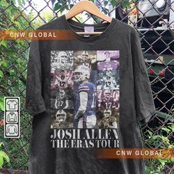 Josh Allen Football Shirt, Josh Allen The Eras Tour 90s Y2K Merch Vintage Sweatshirt, Buffalo Retro Unisex Gift Bootleg