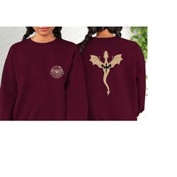 Vintage Basgiath War College Sweatshirt, Fourth Wing Hoodie, Dragon Rider Violet Sorrengail, Bookish The Empyrean Series