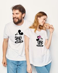 Mickey and Minnie Couple shirt, Halloween Shirt, Disney Halloween Couple Shirts, Disney Trip Shirt, Spooky Shirt, Matchi