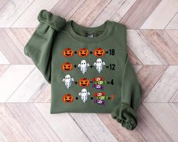 Halloween Math Teacher Shirt, Spooky Season Funny Equations, Funny Halloween Appreciation Gift For Math Teacher, Algebra