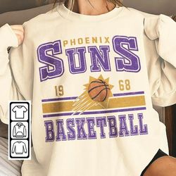Phoenix Basketball Vintage Sweatshirt, Suns Retro Shirt, Gift For Fan Suns Christmas, Suns Basketball 90s Grahphic Tee