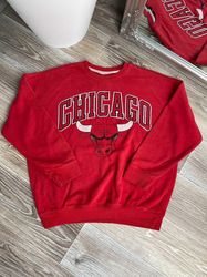 Retro 90s NBA Chicago Basketball Sweatshirt, Vintage Chicago Basketball Crewneck Sweatshirt, Chicago Game Day Shirt Full