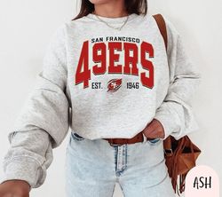 San Francisco Football Sweatshirt SF Football Crewneck Retro Niners Shirt Gift for 49ers Football Fan San Fran 49 Gift G