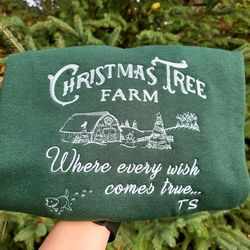 Taylor Christmas Sweatshirt Embroidered, Swiftie Christmas Tree Farm Sweatshirt , Swift crewneck, Merry Swiftmas Sweatsh
