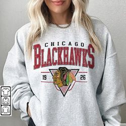 Vintage 90s Chicago Blackhawks Shirt, Crewneck Chicago Blackhawks Sweatshirt, Jersey Hockey Gift For Christmas
