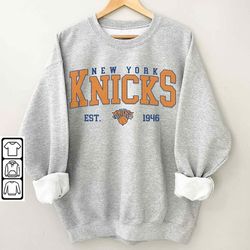 Vintage 90s New York Knicks Shirt, Crewneck New York Knicks Sweatshirt, Hoodie Retro For Women And Men Basketball Christ