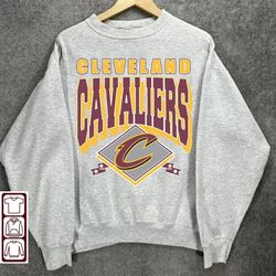 Vintage Cleveland Cavaliers Sweatshirt - Wine and Gold - Vintage Style Basketball Crewneck - Men's & Women's Retro Ohio