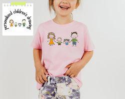 Personalized Drawing Shirt, Custom Children's Art, Father's Day Tee, Unique Gift Shirt, Customized Family Top,unique Fat