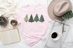 Christmas Trees Sweatshirt, Christmas Shirts for Women, Holiday Tee, Winter Tree Shirt, Xmas Sweater, Ladies Merry Chris