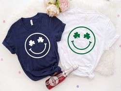 Clover Shamrock Smile St. Patrick's Day Shirt, cute Lucky shirt, St Patricks Day Sweatshirt, Happy St Patty's Day Gift,