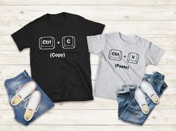 copy paste shirt set, father and baby matching tshirt, daddy and daughter shirt, new baby gift, fathers day gift, father
