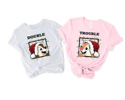 Couples Chip n Dale Double Trouble Christmas Light Shirt, Very Merry Xmas Party Sweatshirt, Disneyland Vacation Gift, Ch