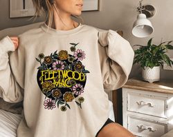 fleetwood mac sweatshirt, fleetwood mac shirt, stevie nicks tee, flower sweatshirt cool women band tee distressed floral