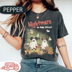 Mickey Minnie Halloween Shirt, Vintage Disney Halloween Shirt, Nightmare On The Main Streat Shirt, Mickey Ghost Shirt, H