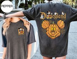 Retro Disneyland Halloween Comfort Colors 2 Side Shirt, Disneyworld Halloween 2 Side Shirt, Mickey Pumpkin Shirt, Mickey