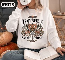 Pottsfield Harvest Festival Sweatshirt, Autumn Harvest Shirt,Vegetables Fall Tee, Skeleton Festival Apparels, Goth Cloth