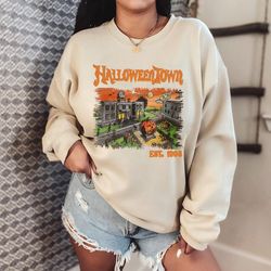 Vintage Halloween Town Est 1998 Sweatshirt, Pumpkin Halloweentown Shirt, Halloweentown Sweatshirt, Halloween Party, Hall