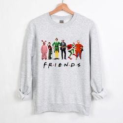 Christmas Movies Sweatshirt, Christmas Friends Sweatshirt, Funny Christmas Shirt, Christmas Party Sweatshirt, Vintage Ch