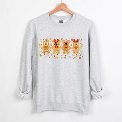 Disney Gingerbread Christmas Sweatshirt, Disneyworld Christmas Shirt, Mickey And Friends Christmas Sweatshirt, Gingerbre