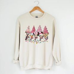 Mickey & Friends Christmas Sweatshirt, Pink Christmas Sweatshirt, Mickey's Verry Merry Christmas Shirts, Disneyland Chri