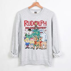Rudolph The Red Nosed Reindeer Christmas Crewneck Sweatshirt, Rudolph Christmas Sweatshirt, Christmas Movie Sweatshirt,