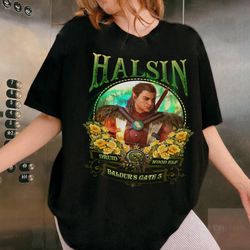 Druid Halsin Retro Boho Comfort Colors Tshirt, Baldur's gate 3 Merch Shirt, Video games Tee, gift for video game streame