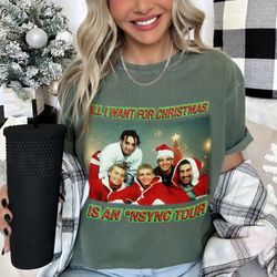 NSYNC Christmas Music Shirt, Bootleg Boy Band Vintage 90s Y2K Sweatshirt, Retro NSYNC Forever Christmas Gift Unisex Hood