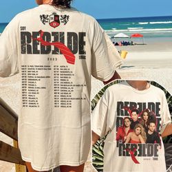 RBD Touring 2 sides Shirt, Rbd Fans Sweatshirt, Rebelde Fans Gift, Rebelde Red, Rbd White, RBD Logo Tee, Rbd Comfort Col