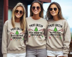 50 Quotes Most Likely Christmas Sweatshirt, Christmas Family Matching Sweatshirt, Christmas Custom Sweatshirt, Christmas