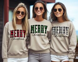 Christmas Sweatshirt, Merry Christmas Sweatshirt, Christmas Sweatshirt for Women, Christmas Crewneck Sweatshirt, Holiday