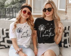 Cute Flying Dandelion T-shirt, Inspirational Shirt, Gift for Friend, Be Real, Not Perfect Shirt, Positive Vibes Tee, Med