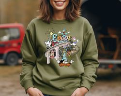 Disney Epcot Sweatshirt, Vintage Epcot 1982 Sweatshirt, Vintage Disney Hoodie, Mickey And Friends, Epcot Trip Sweatshirt