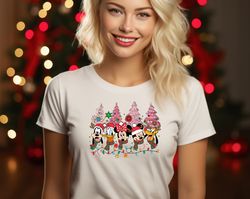 Mickey & Friends Disney Christmas Shirt, Pink Christmas Tree Shirt, Mickey's Very Merry Christmas Shirt, WDW Disneyland